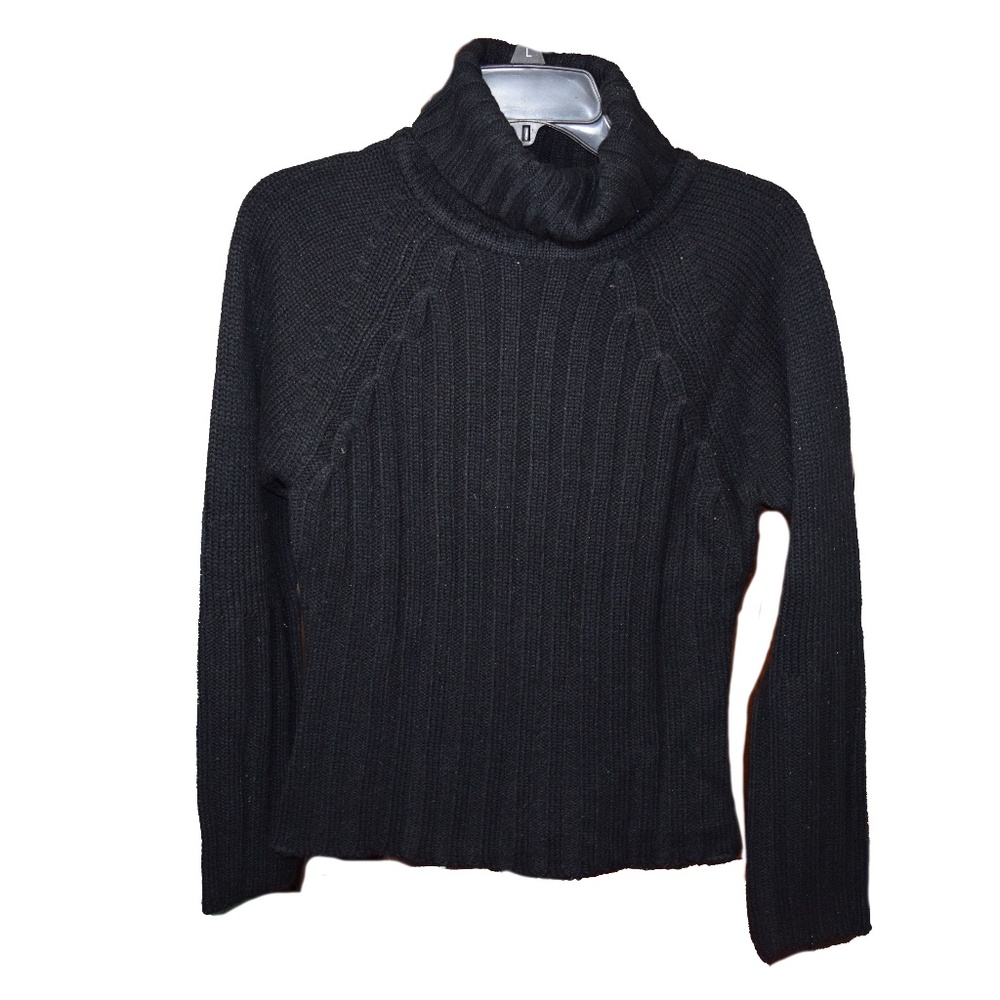 Black turtleneck sweater